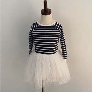 3T Navy and white girls tutu dress